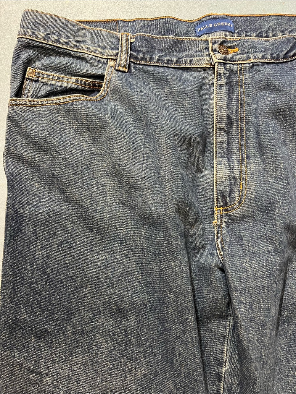 Falls Creek Vintage Relaxed Fit Jeans in Dark Blue Denim 100% cotton‎ 42x32 - Picture 3 of 7